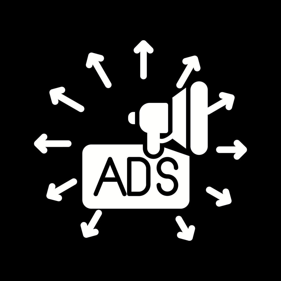 icono de vector de presentación de publicidad