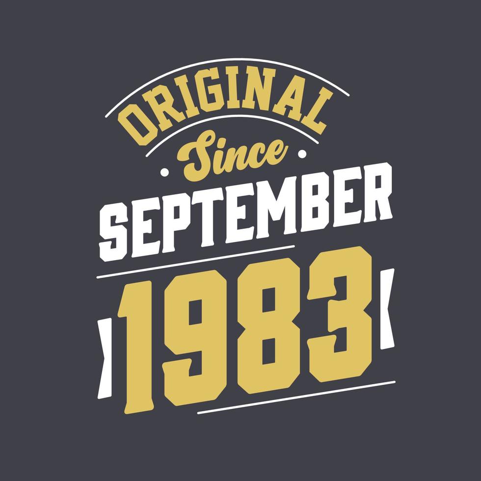 original since september 1983 vector
