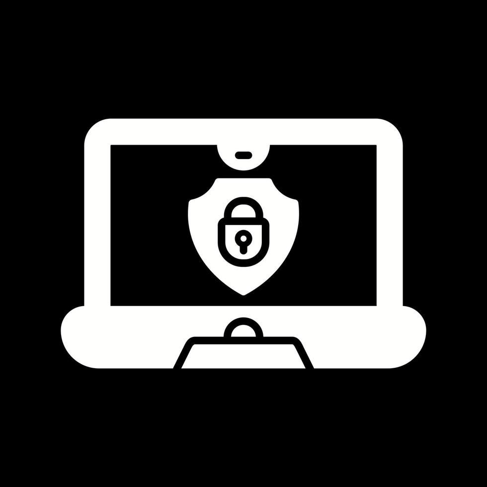 Laptop Security Vector Icon