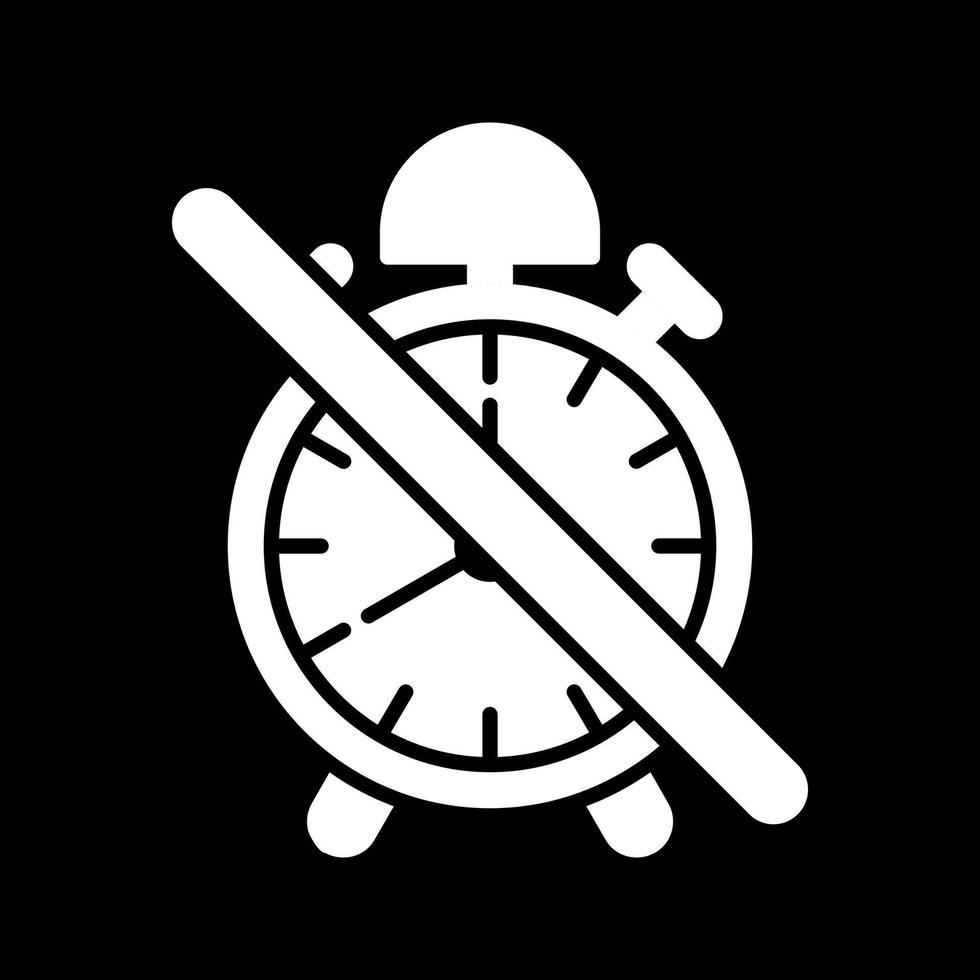 sin icono de vector de alarma