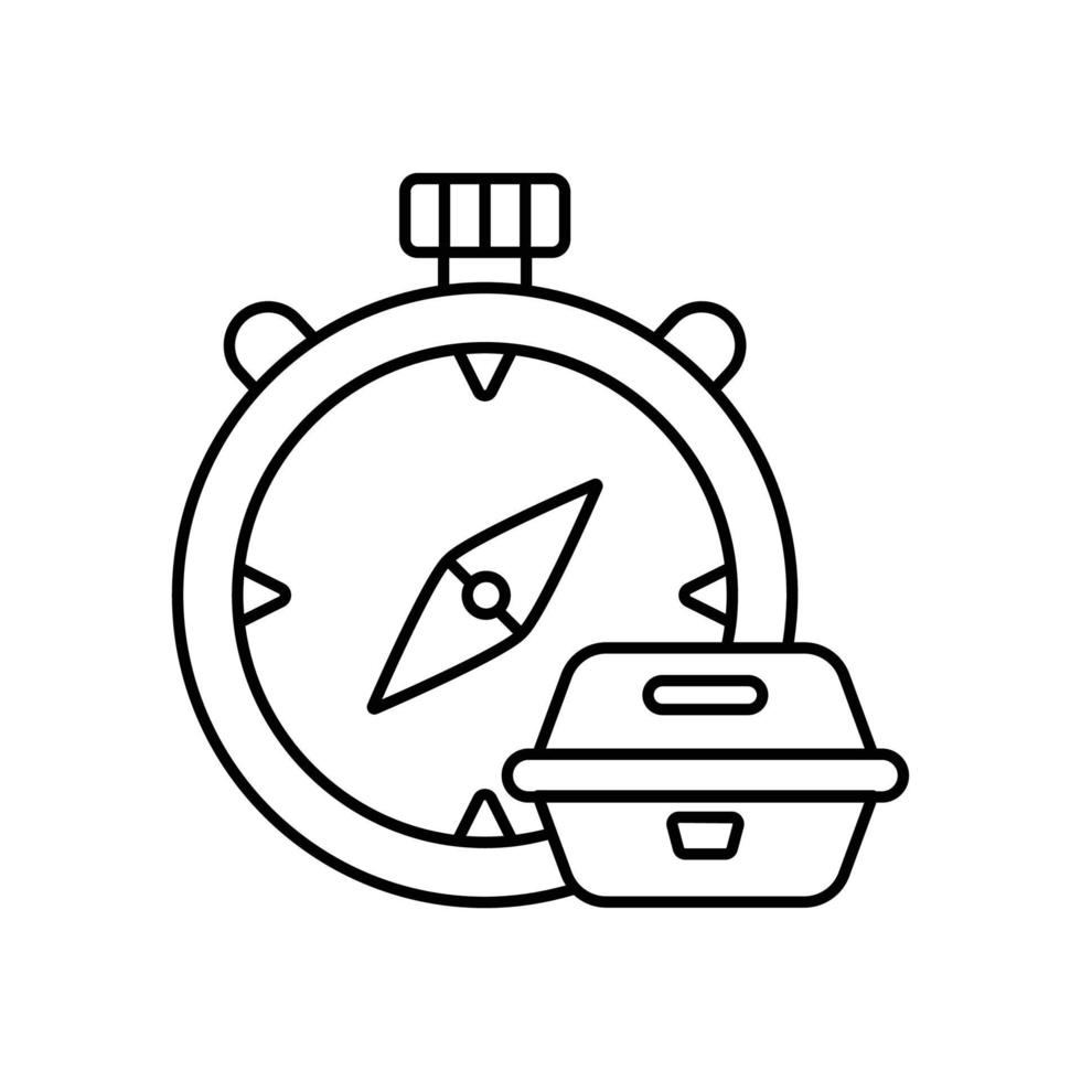Delivery Time  Vector Icon Line  Style Illustration. EPS 10 File