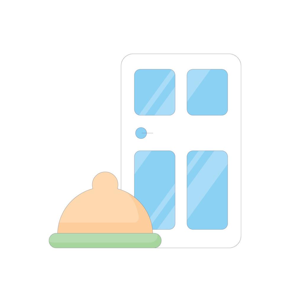 Food delivery Vector Icon Without Background Style Illustration. EPS 10 File
