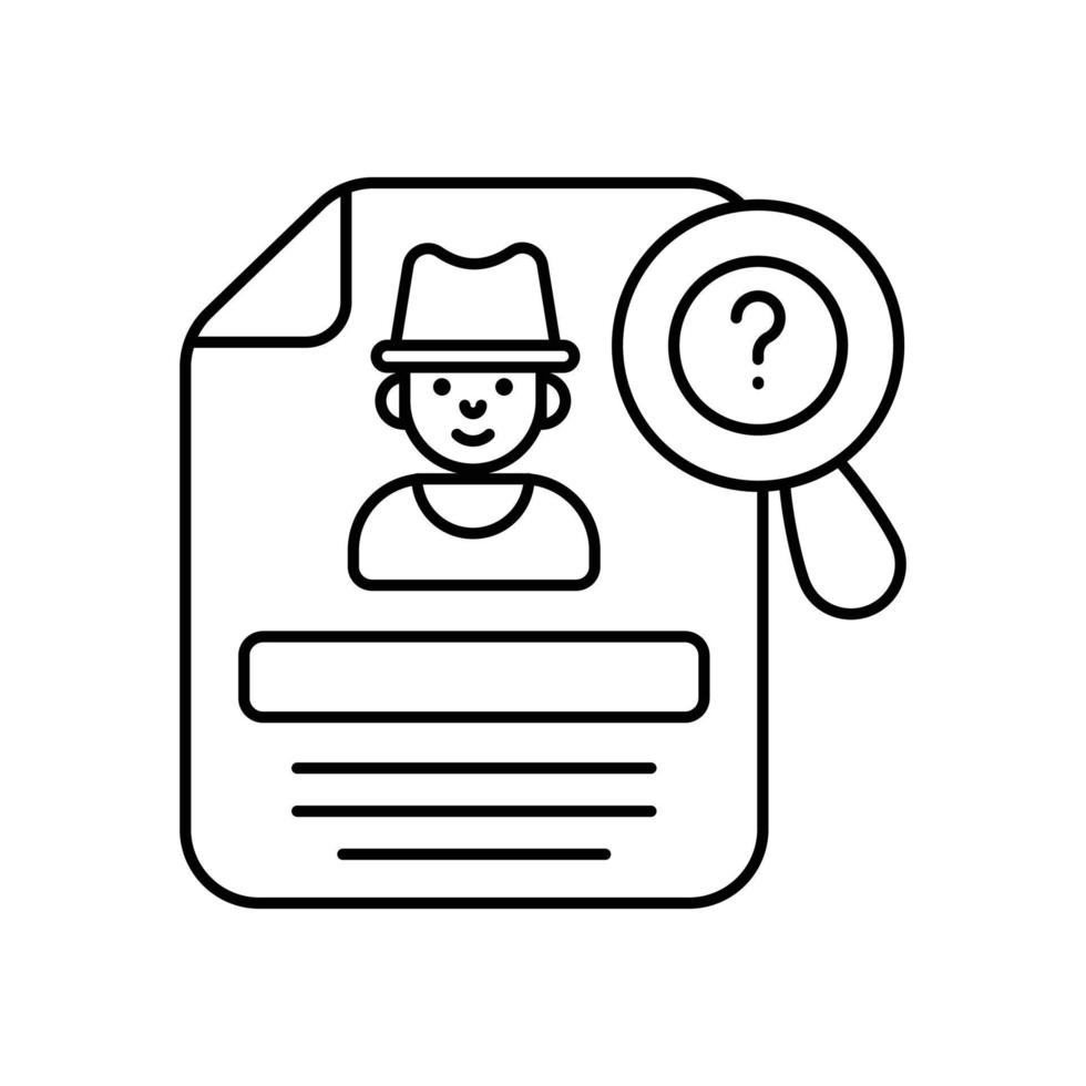 Investigate Paper vector Line  icon style illustration. EPS 10 file