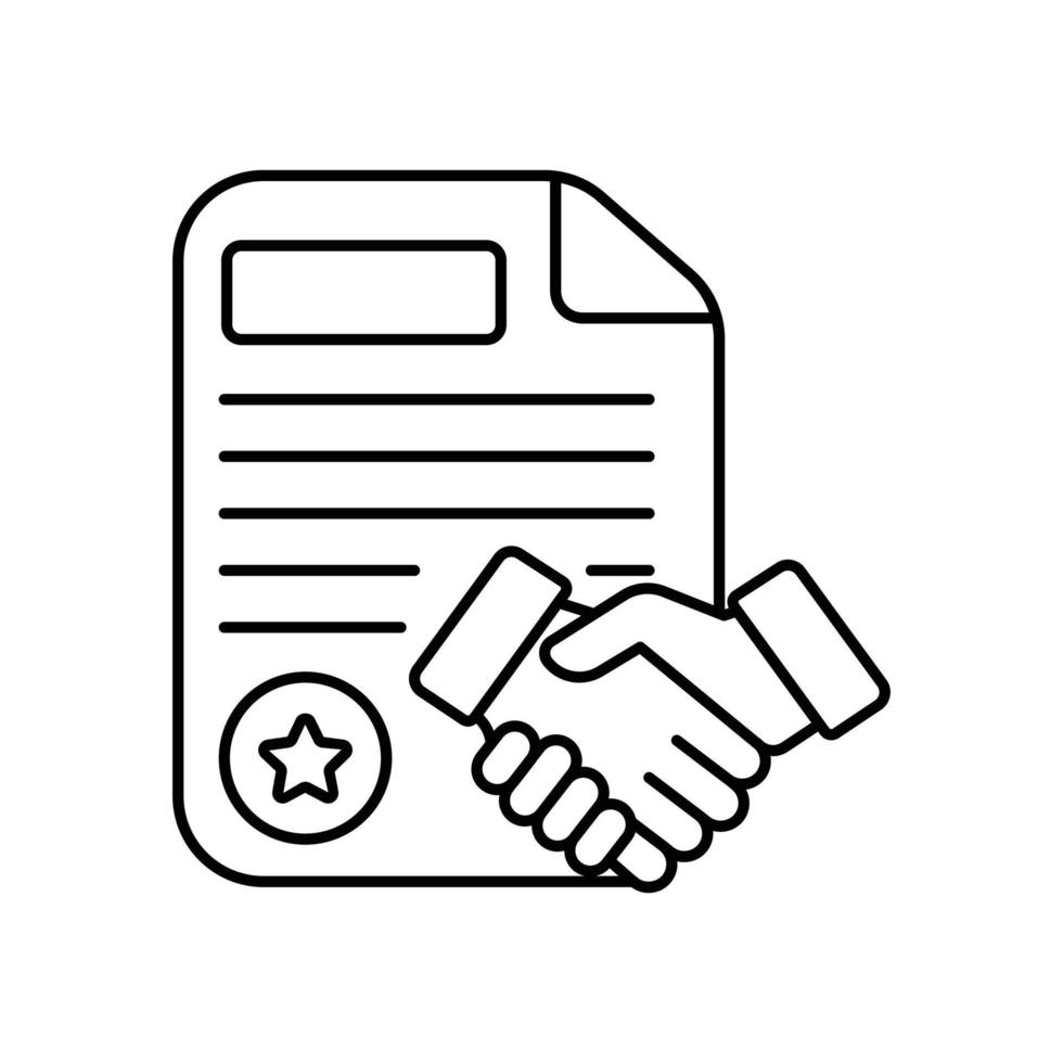 Agreement vector Line  icon style illustration. EPS 10 file