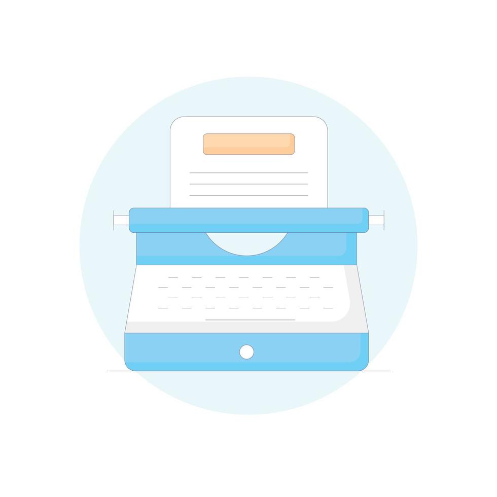 vector de máquina de escribir con ilustración de estilo de icono de fondo. archivo eps 10