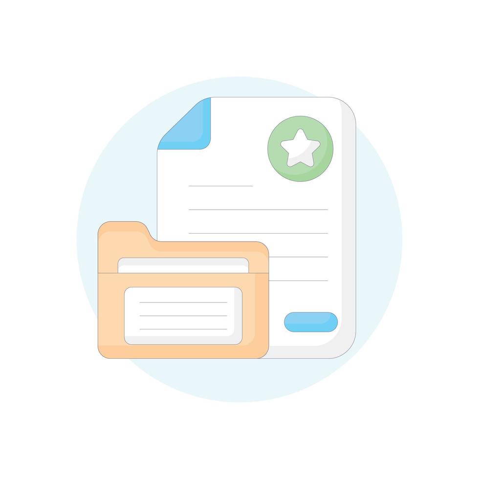 Document vector With Background icon style illustration. EPS 10 file