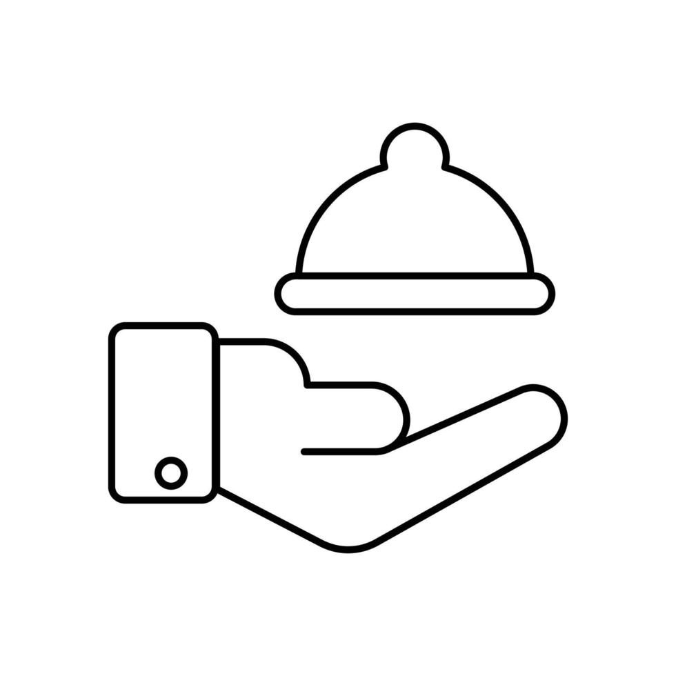 Food delivery Vector Icon Line  Style Illustration. EPS 10 File