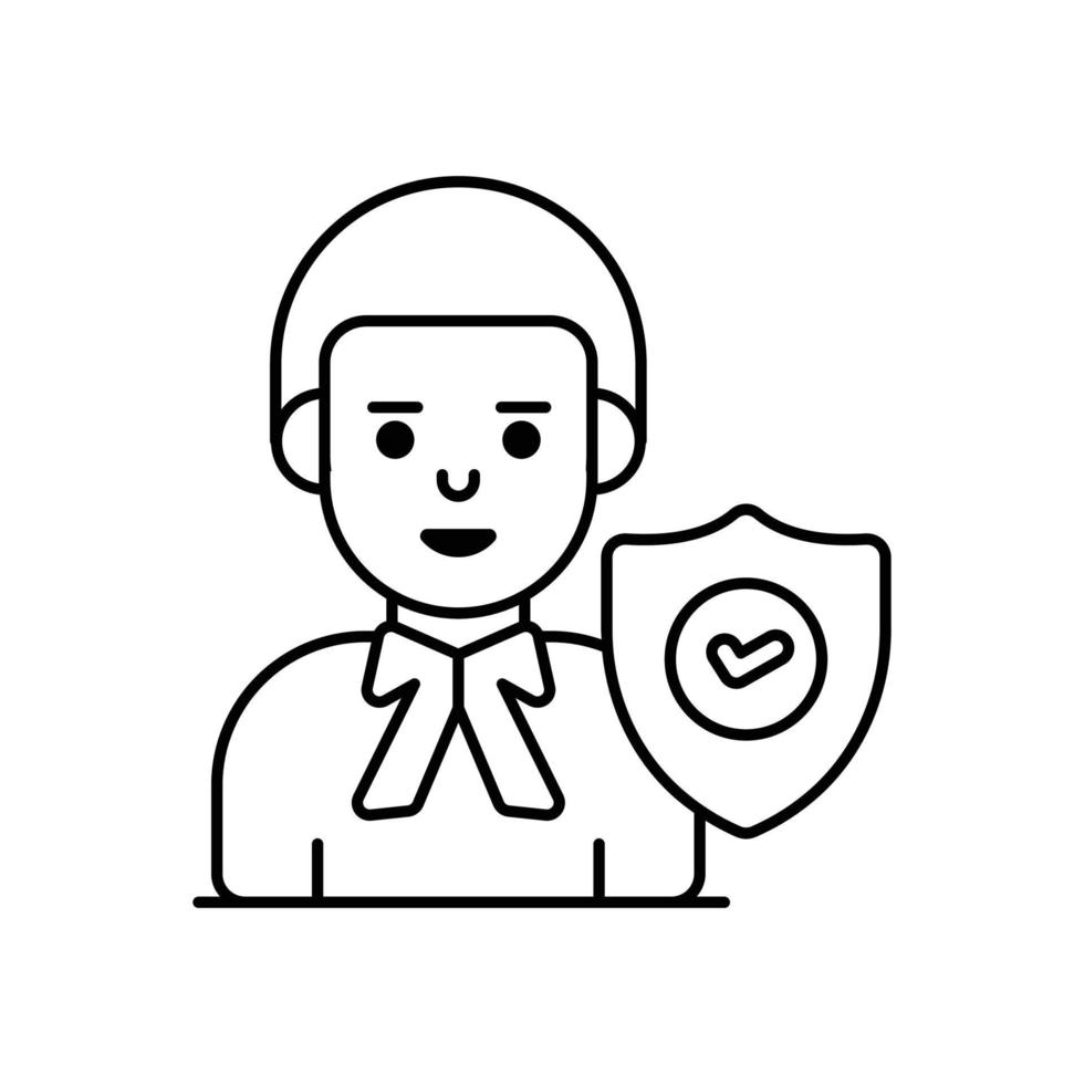 Lawyer vector Line  icon style illustration. EPS 10 file