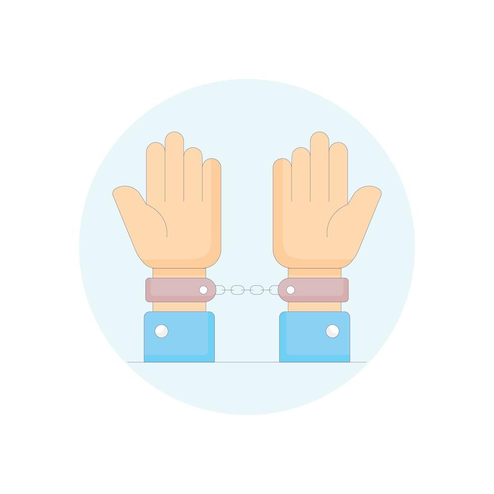 Handcuffs vector With Background icon style illustration. EPS 10 file