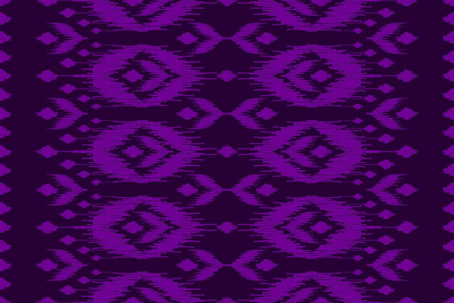 patrón étnico ikat sin costuras en tribal. estampado geométrico de adorno púrpura étnico. estilo de patrón ikat. vector
