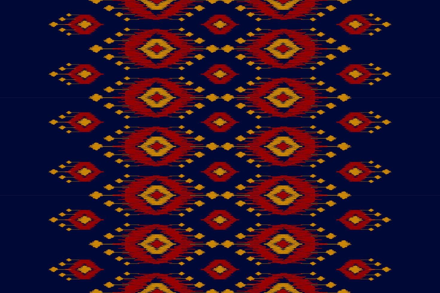 Fabric ikat pattern art. Geometric ethnic seamless pattern traditional. American, Mexican style. vector