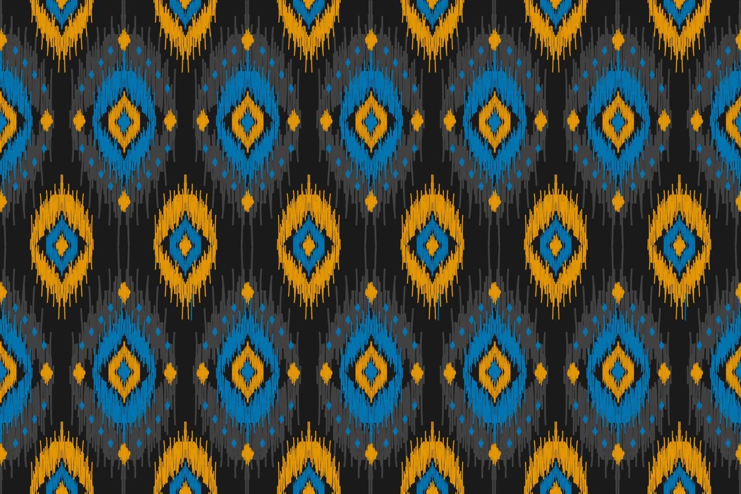 Ethnic ikat seamless pattern in tribal. Aztec geometric ethnic ornament print. Ikat pattern style. vector