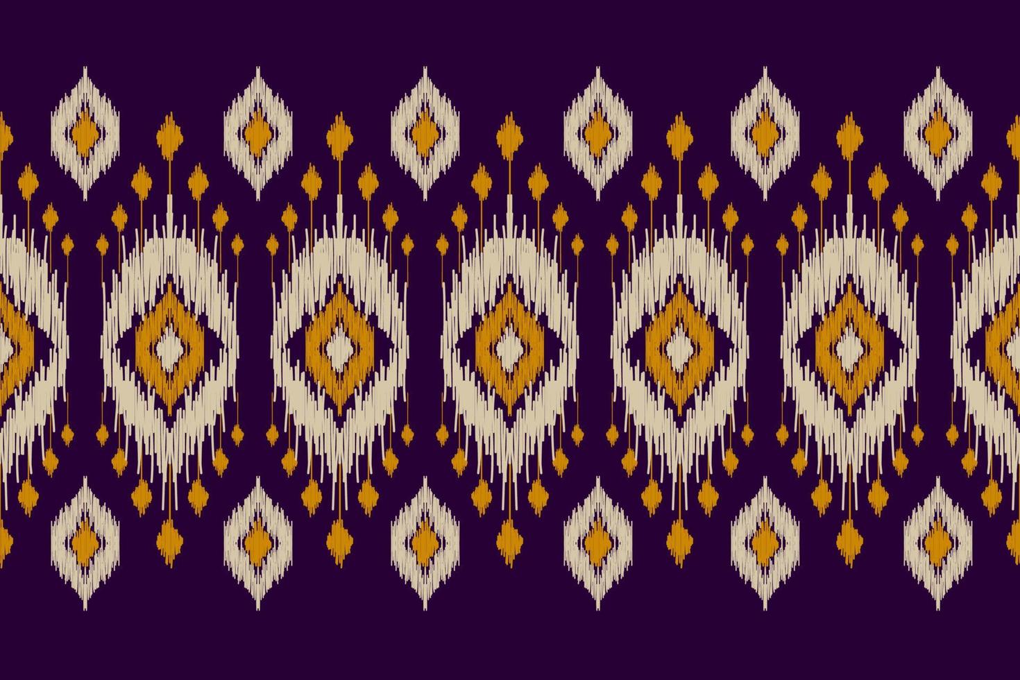 Ethnic ikat seamless pattern in tribal. Aztec geometric ethnic ornament print. Ikat pattern style. vector