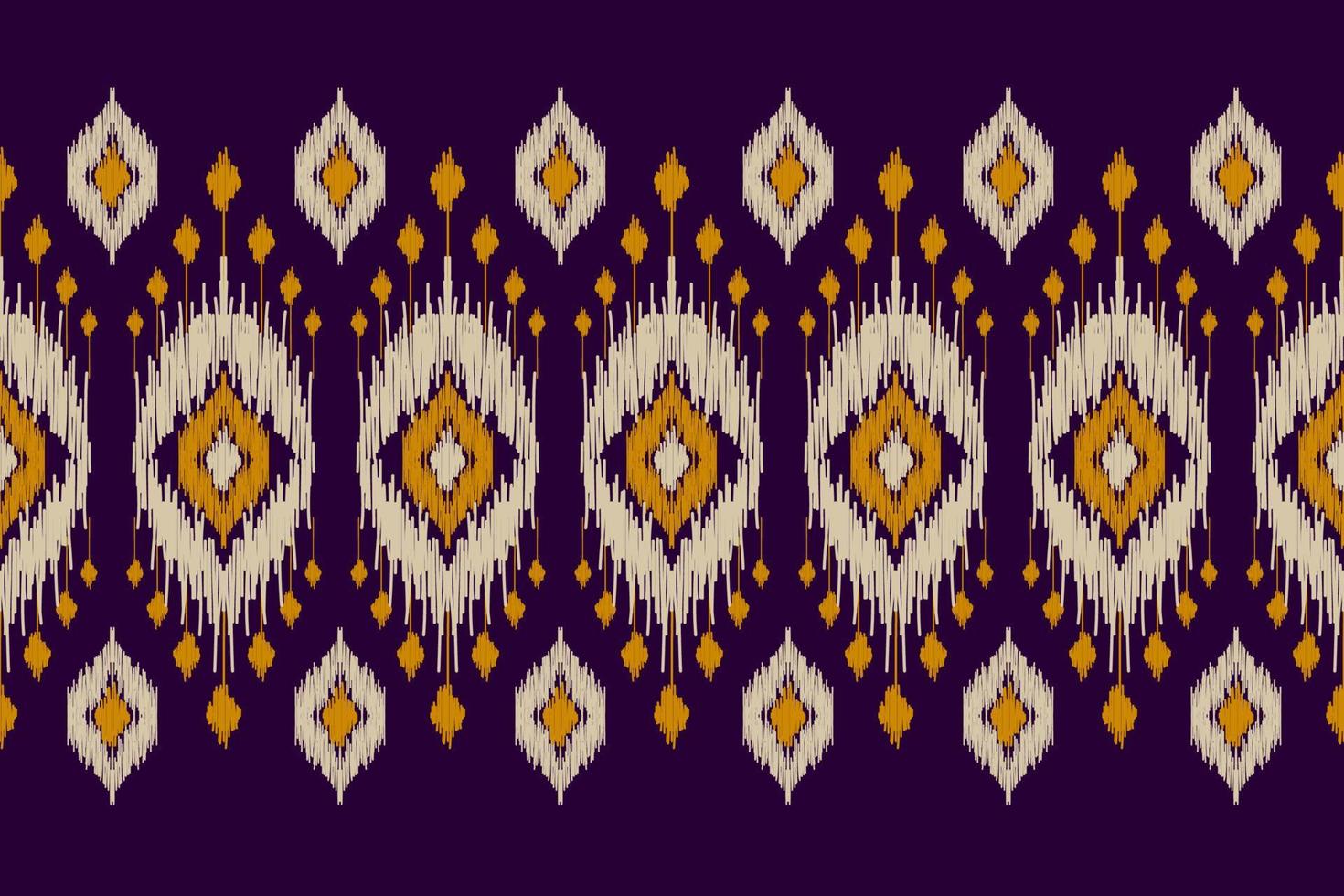 Ethnic ikat seamless pattern in tribal. Aztec geometric ethnic ornament print. Ikat pattern style. vector