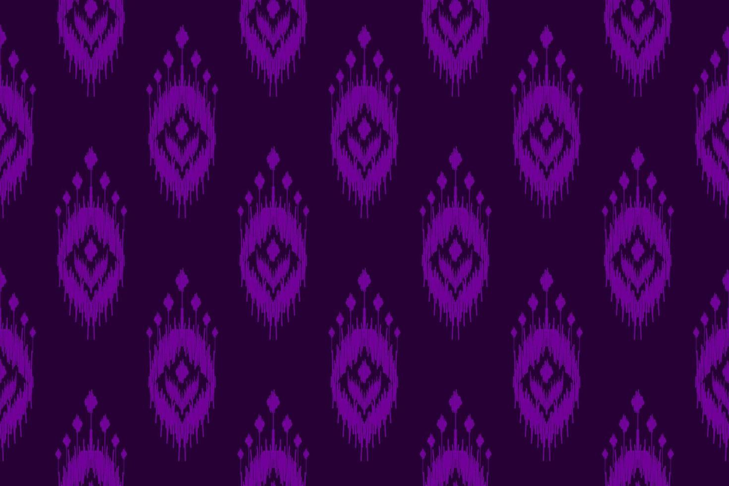 Ethnic ikat seamless pattern in tribal. Geometric ethnic purple ornament print. Ikat pattern style. vector