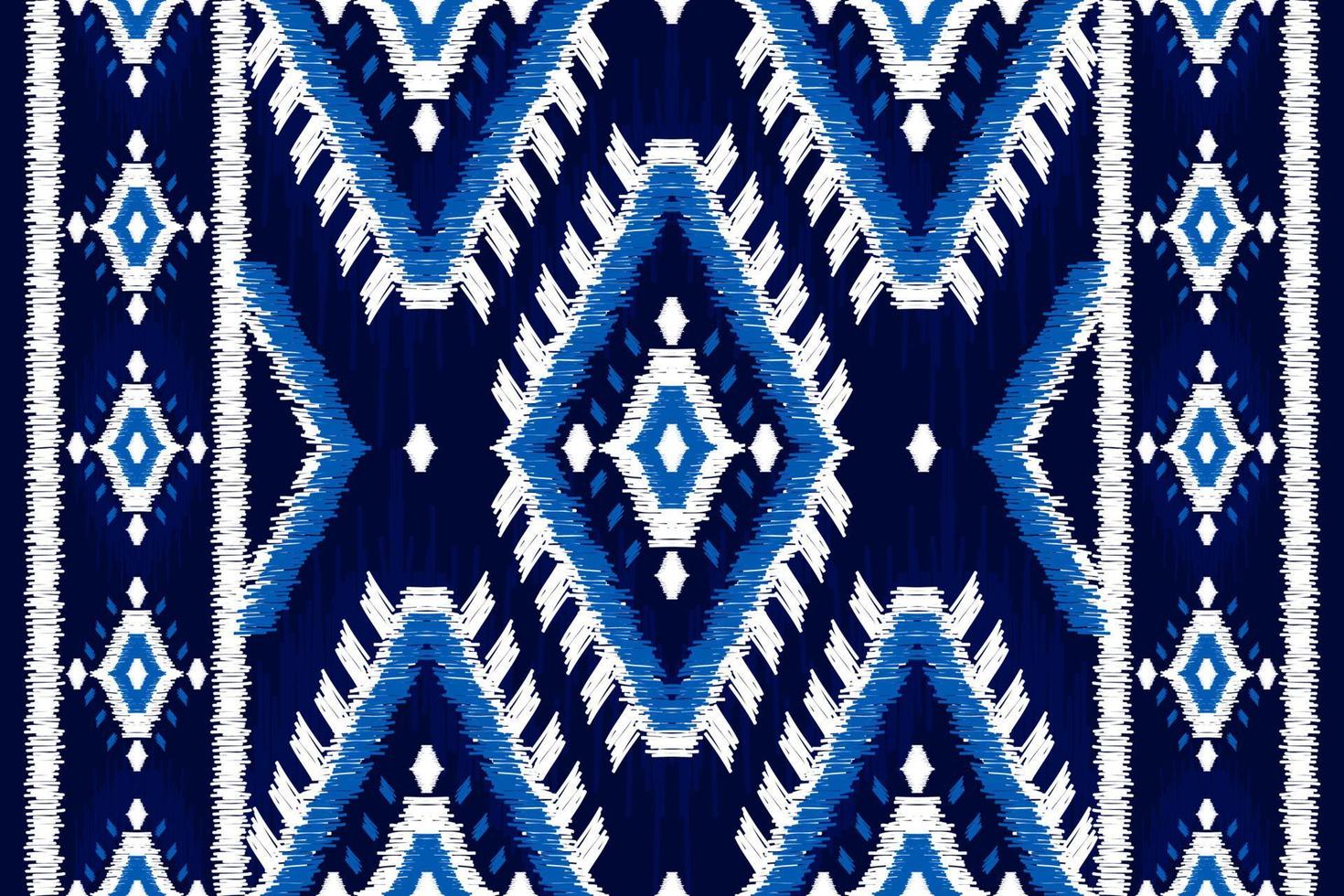 Ethnic ikat seamless pattern in tribal. Aztec geometric ethnic ornament print. Ikat pattern style. vector