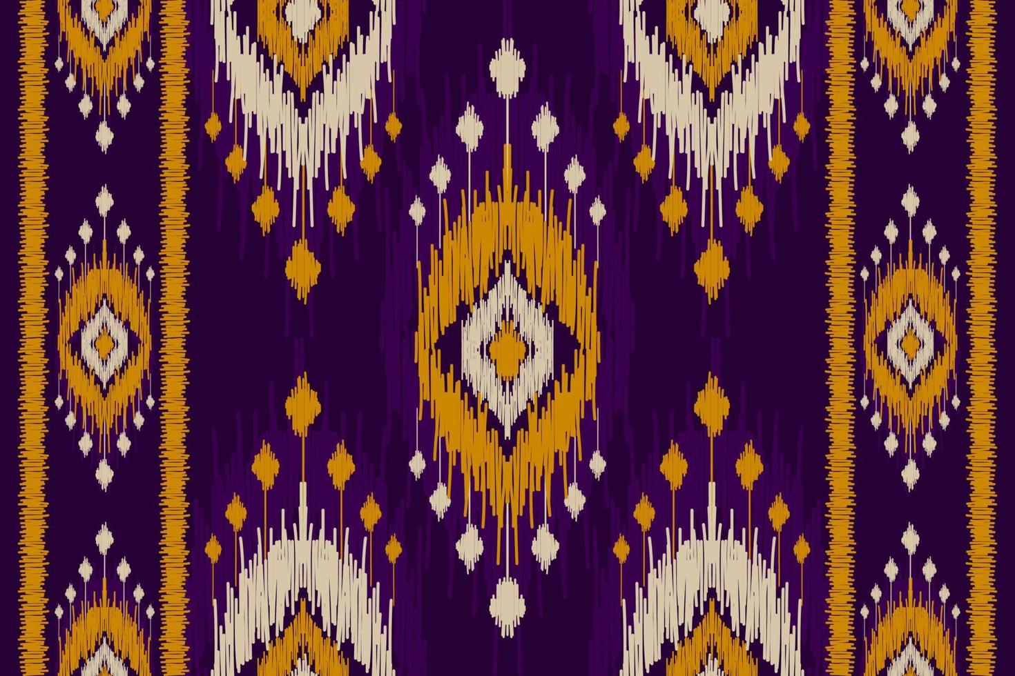 Ethnic ikat seamless pattern in tribal. Aztec geometric ethnic ornament print. Ikat pattern style. vector