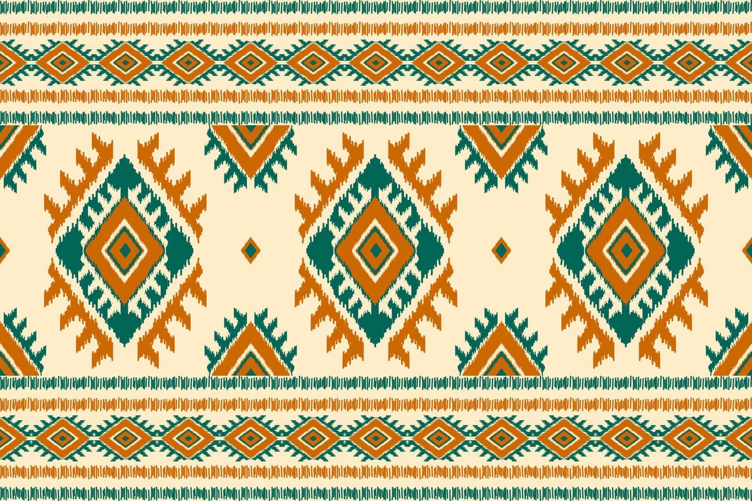 Carpet ethnic ikat pattern art. Geometric ethnic ikat seamless pattern in tribal. Mexican style. vector