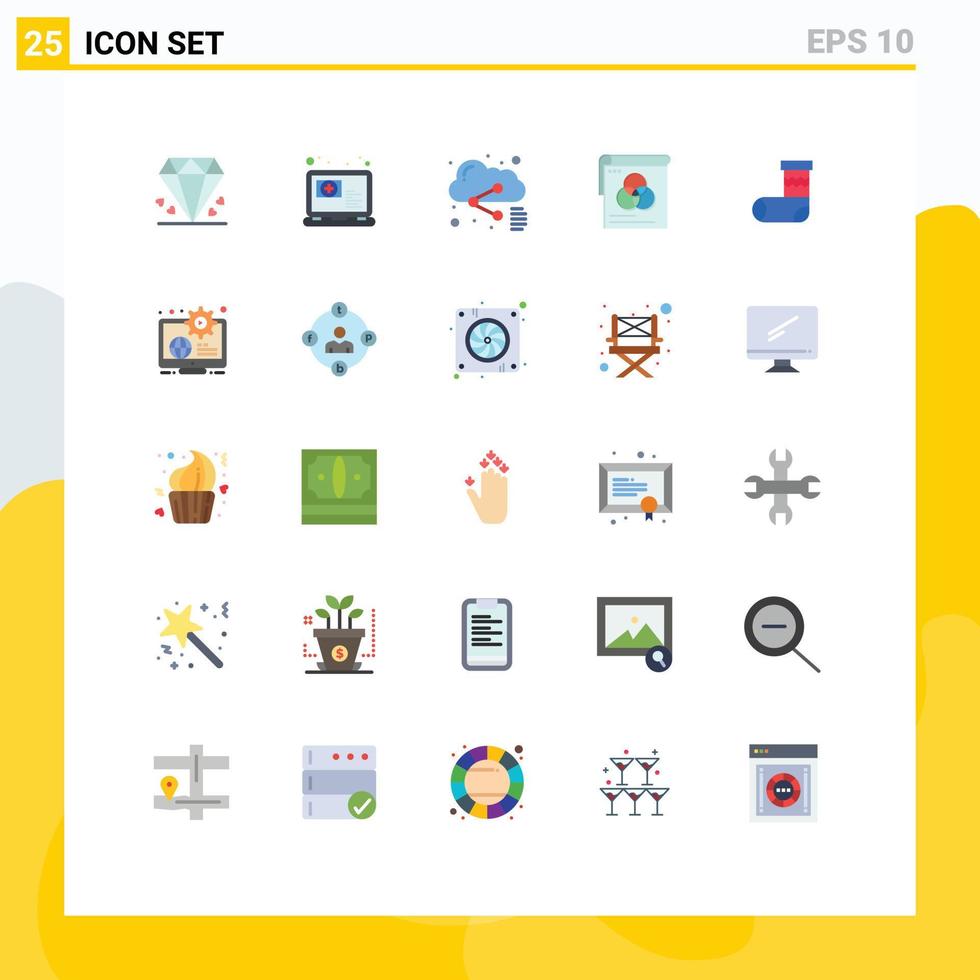25 Creative Icons Modern Signs and Symbols of christmas fly cloud wallpaper brusher Editable Vector Design Elements