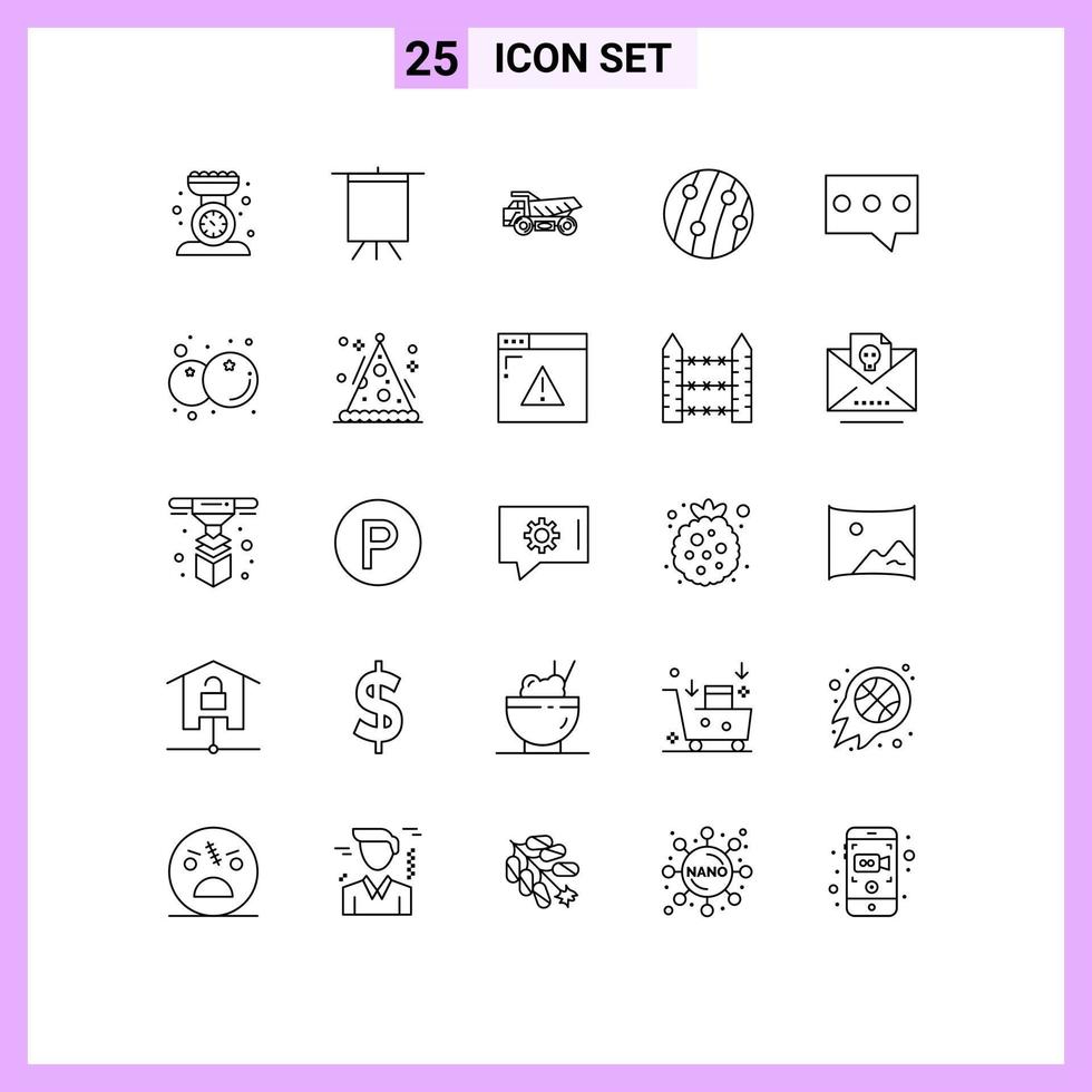 25 Universal Lines Set for Web and Mobile Applications bubble scalp disease truck scalp dandruff dandruff Editable Vector Design Elements