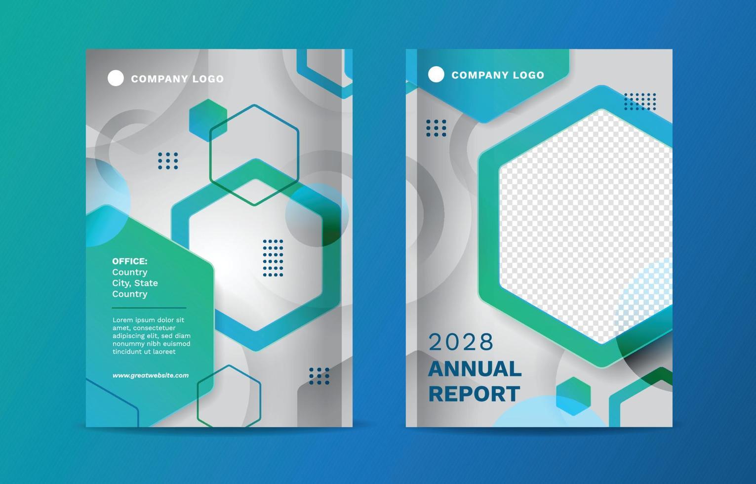 Annual Report Business Cover Template vector