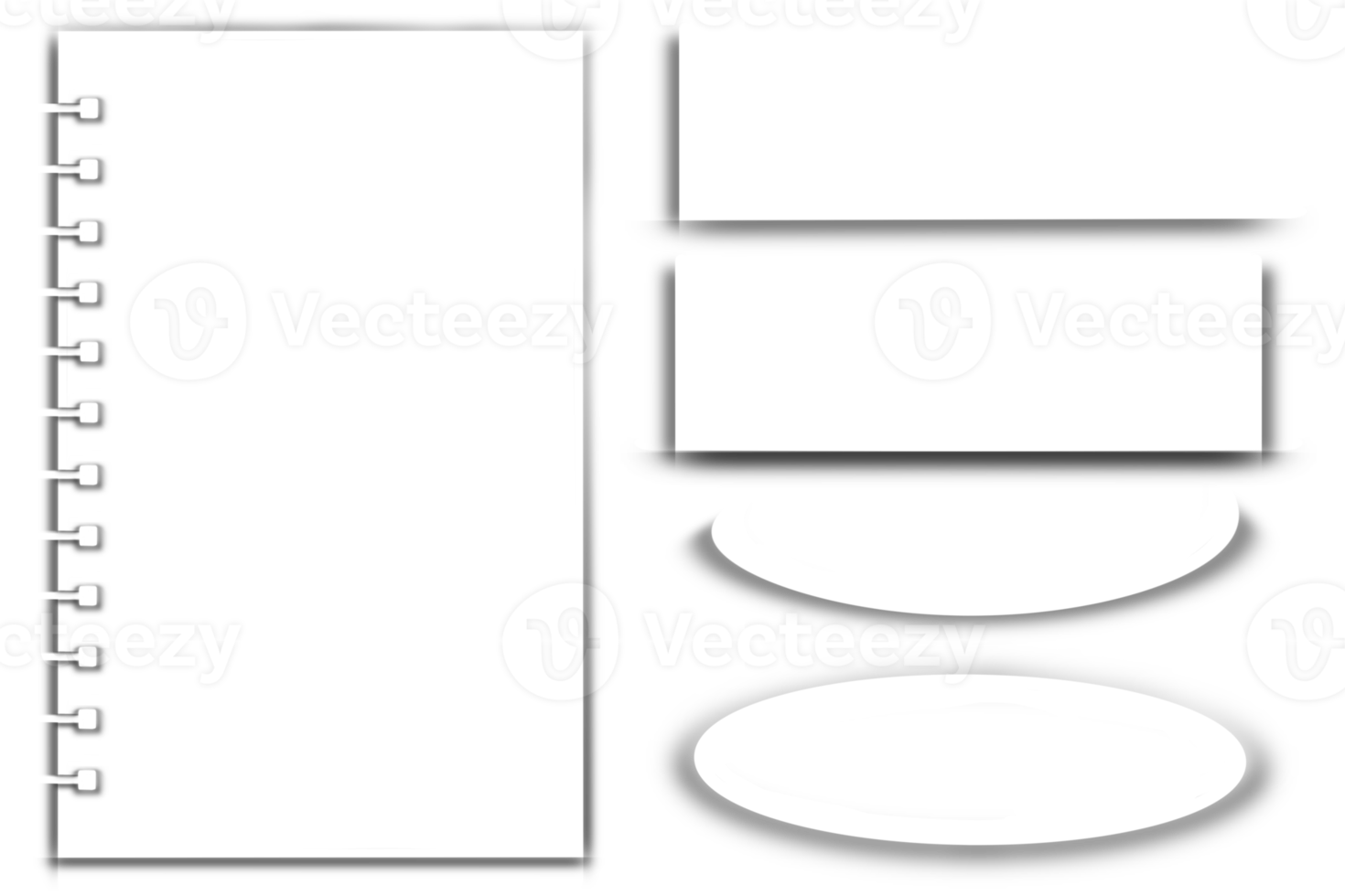 efecto de sombra de papel, conjunto de divisor de página png