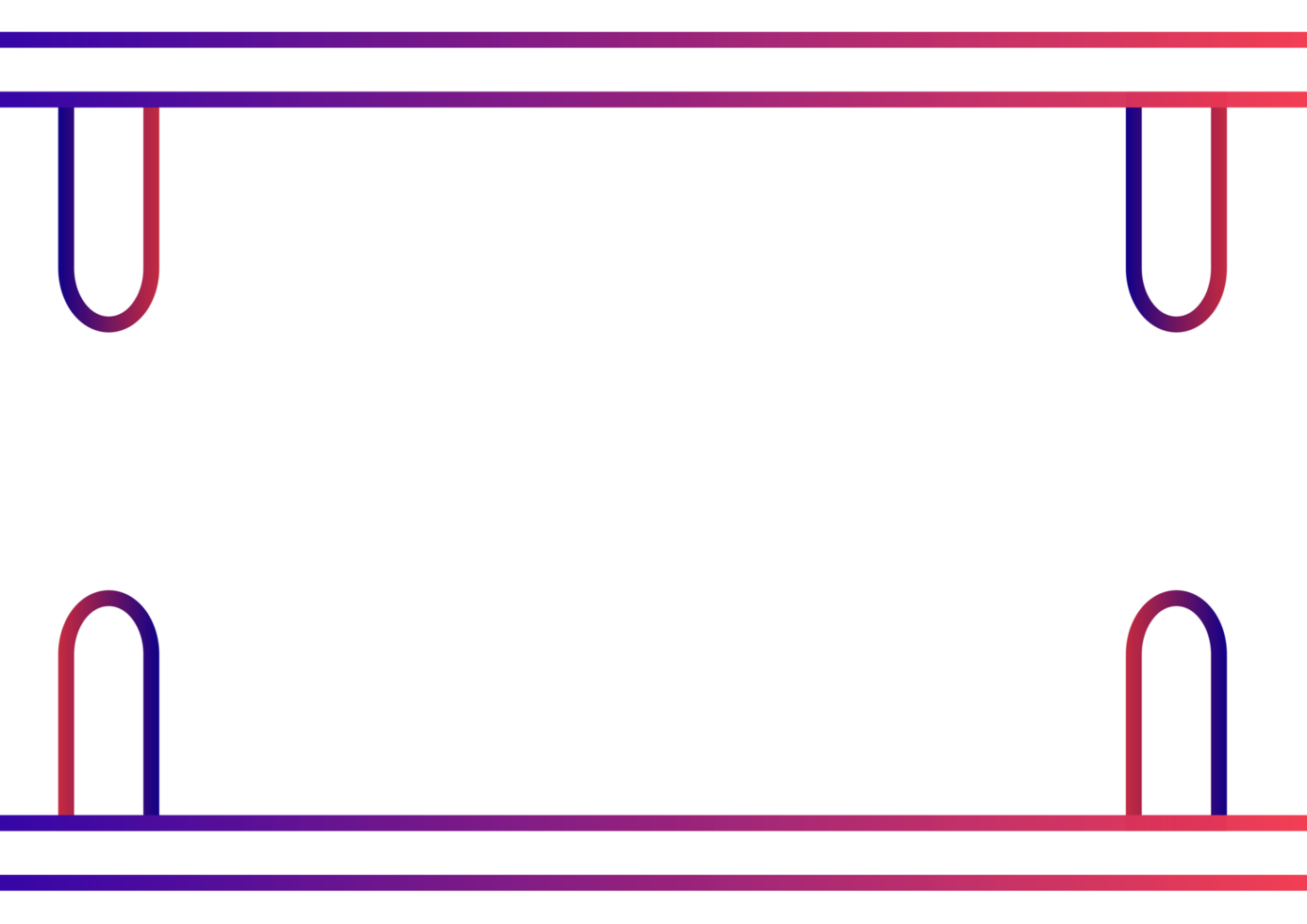 Aesthetic simple line shape with gradation for ornament gradation png
