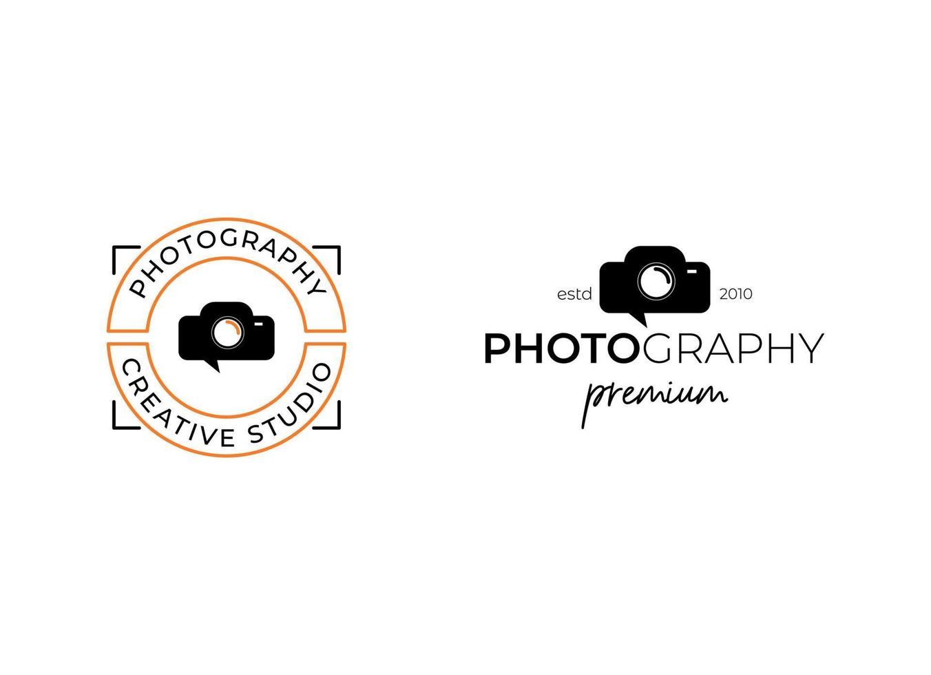 Logo template photography studio. Photographer logo vector