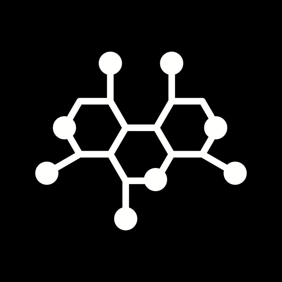 icono de vector de estructura de molécula