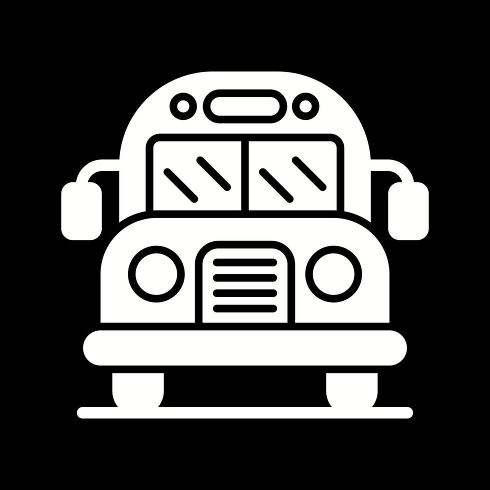 icono de vector de autobús escolar