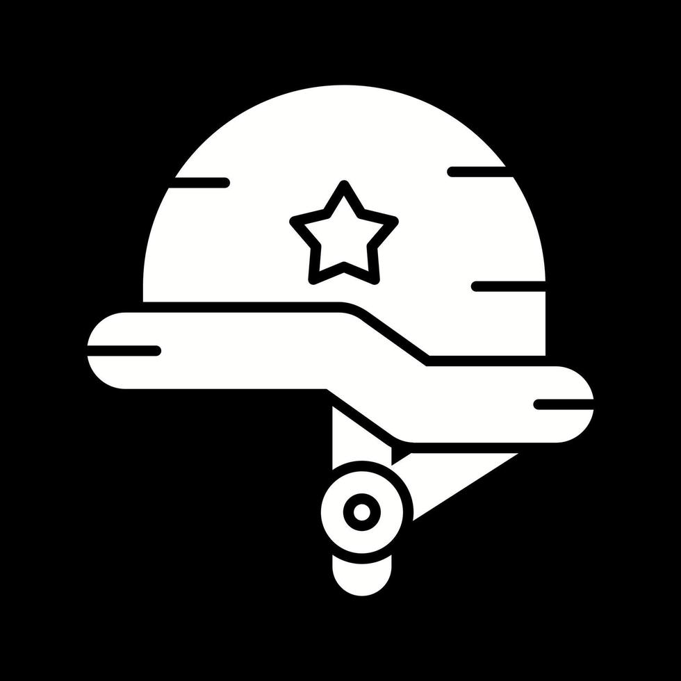 icono de vector de casco