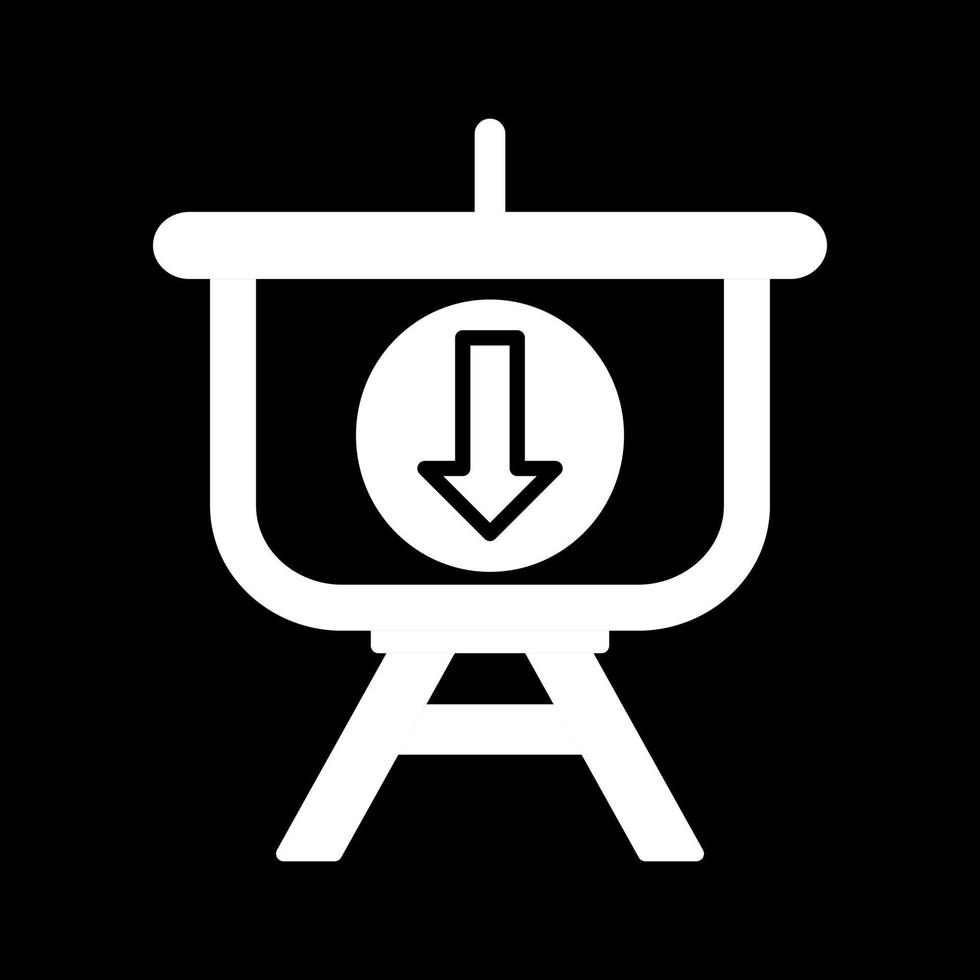 Downloading Presentation Vector Icon