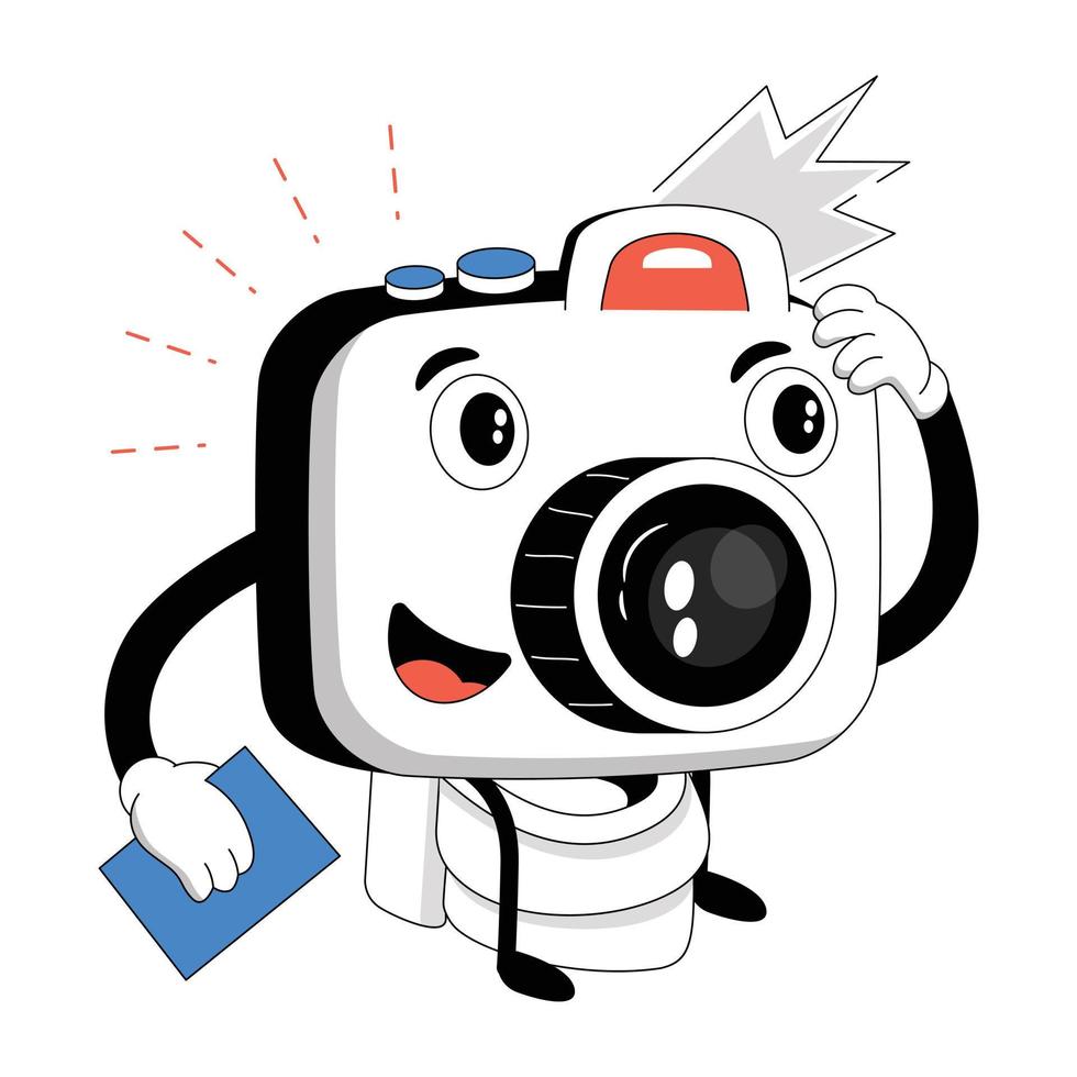 Trendy Cute Camera vector