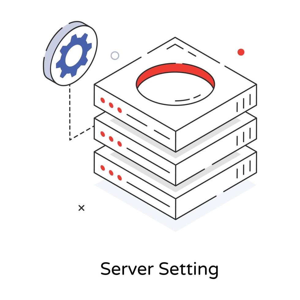 Trendy Server Setting vector