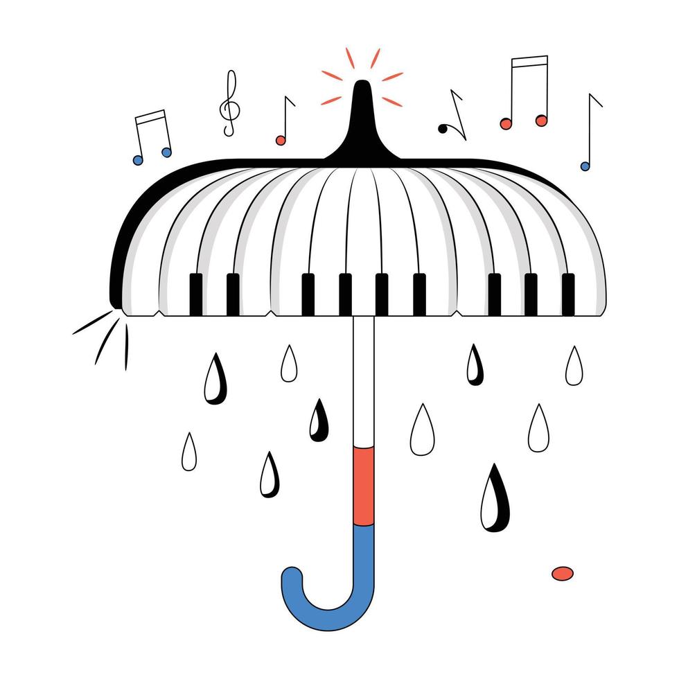 Trendy Music Rain vector