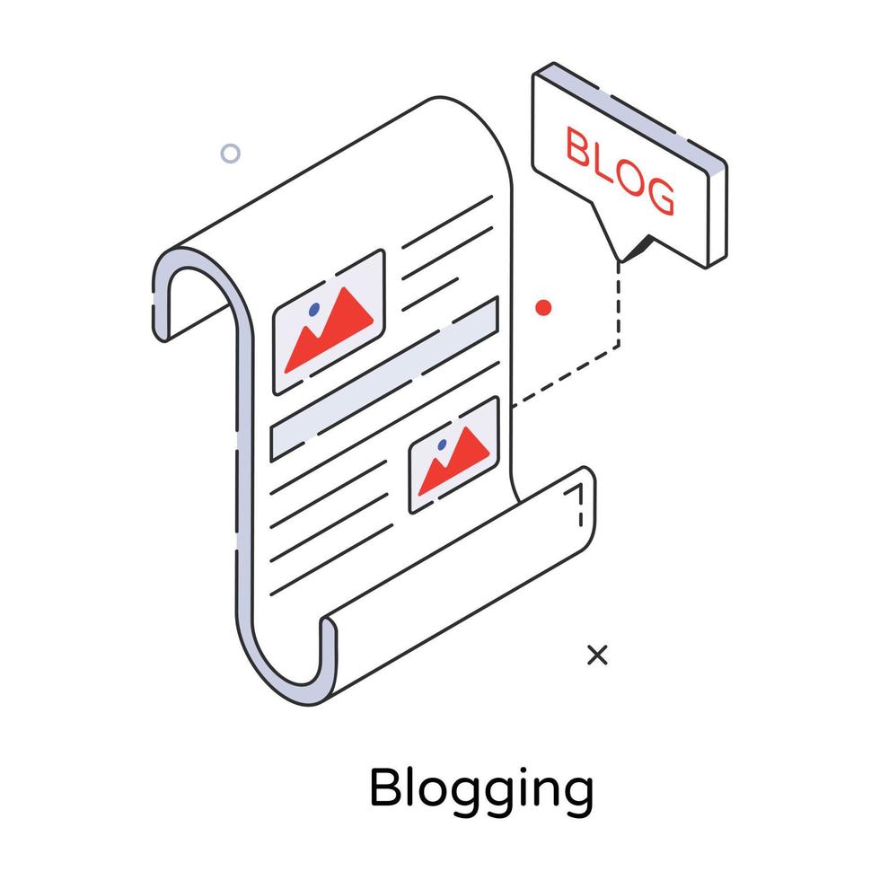Trendy Blogging Concepts vector