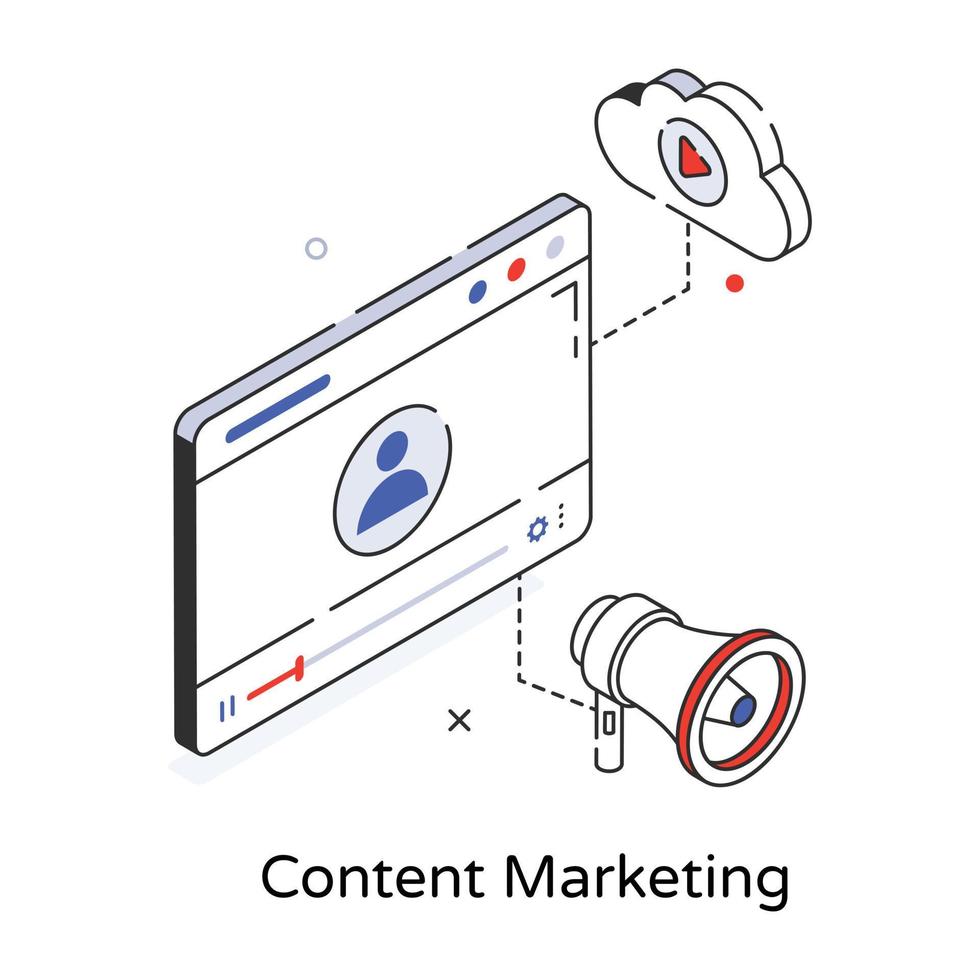 Trendy Content Marketing vector