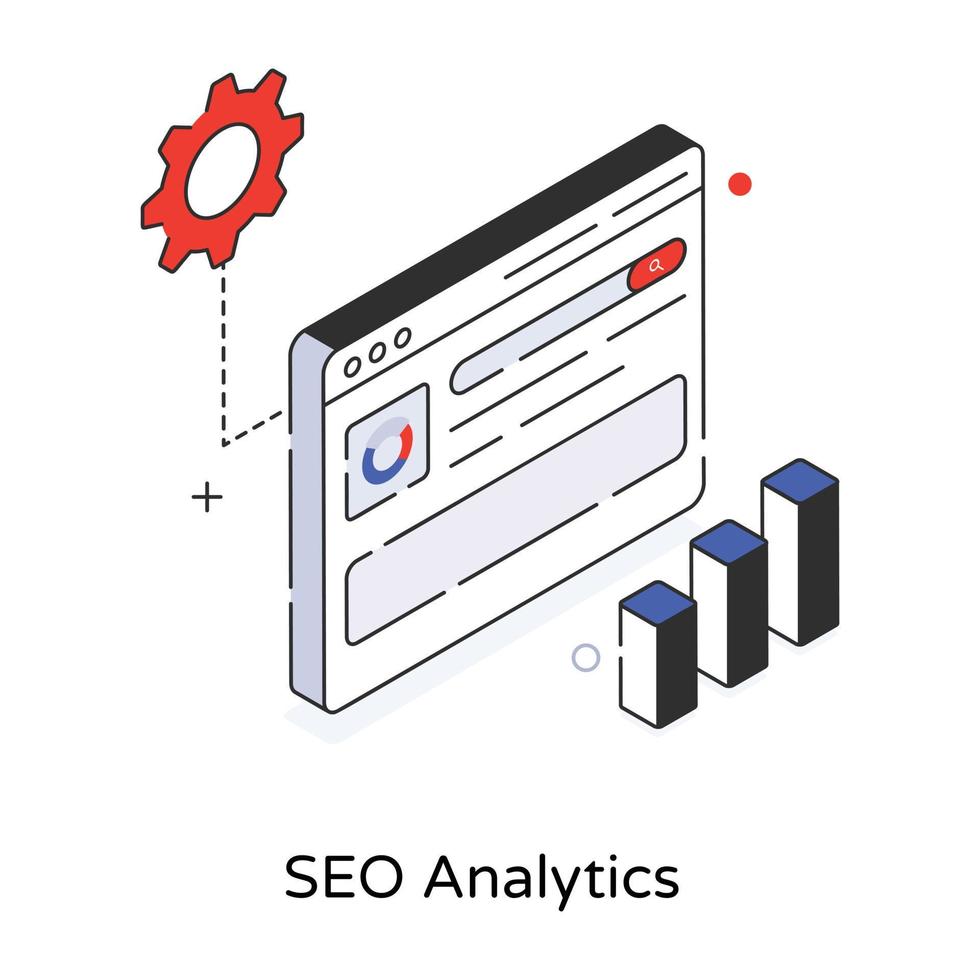 Trendy SEO Analytics vector