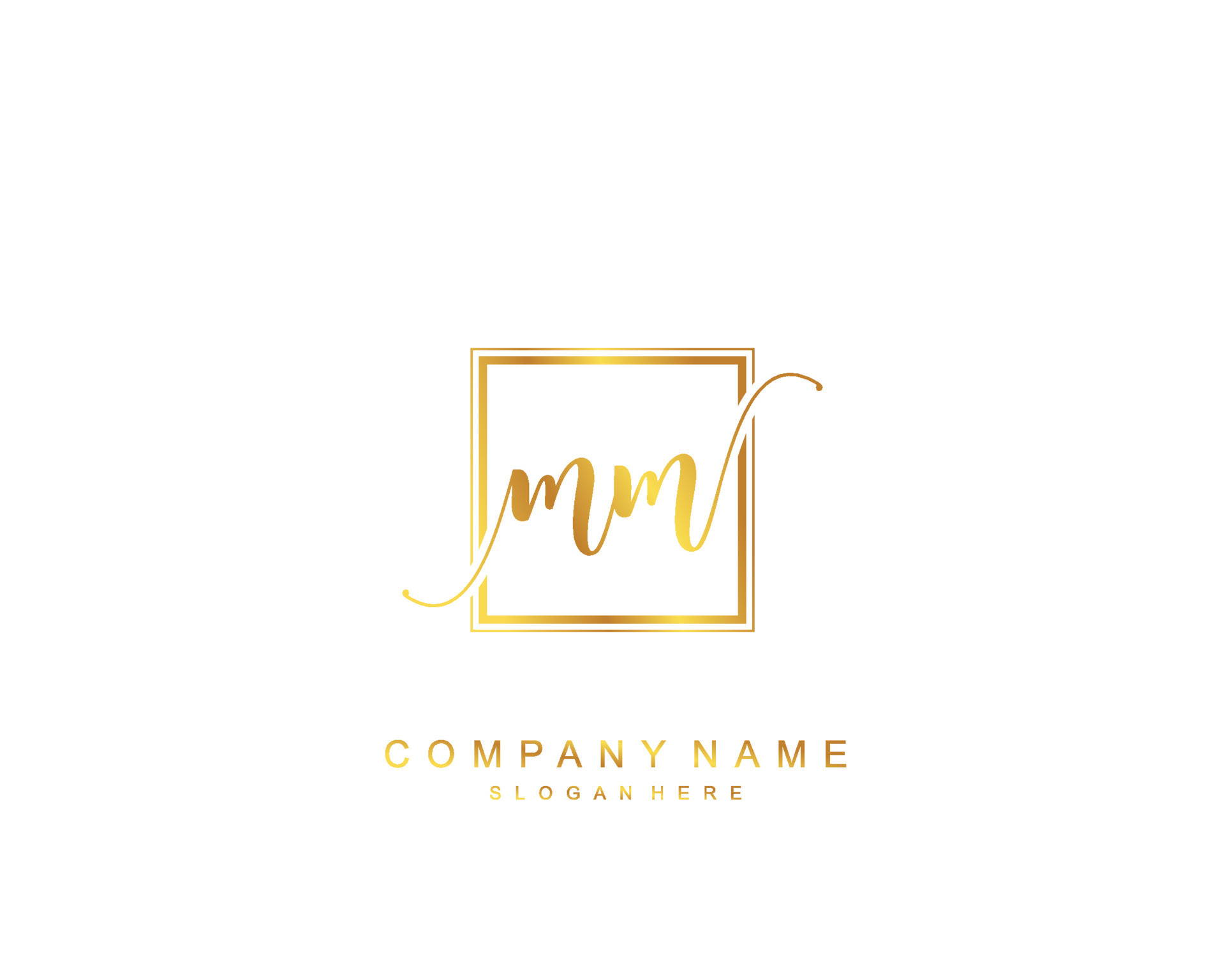 MM Beauty Monogram And Elegant Logo Design Handwriting Logo Of Initial  Signature, Wedding, Fashion, Floral And Botanical With Creative Template.  Royalty Free SVG, Cliparts, Vectors, and Stock Illustration. Image  173663166.