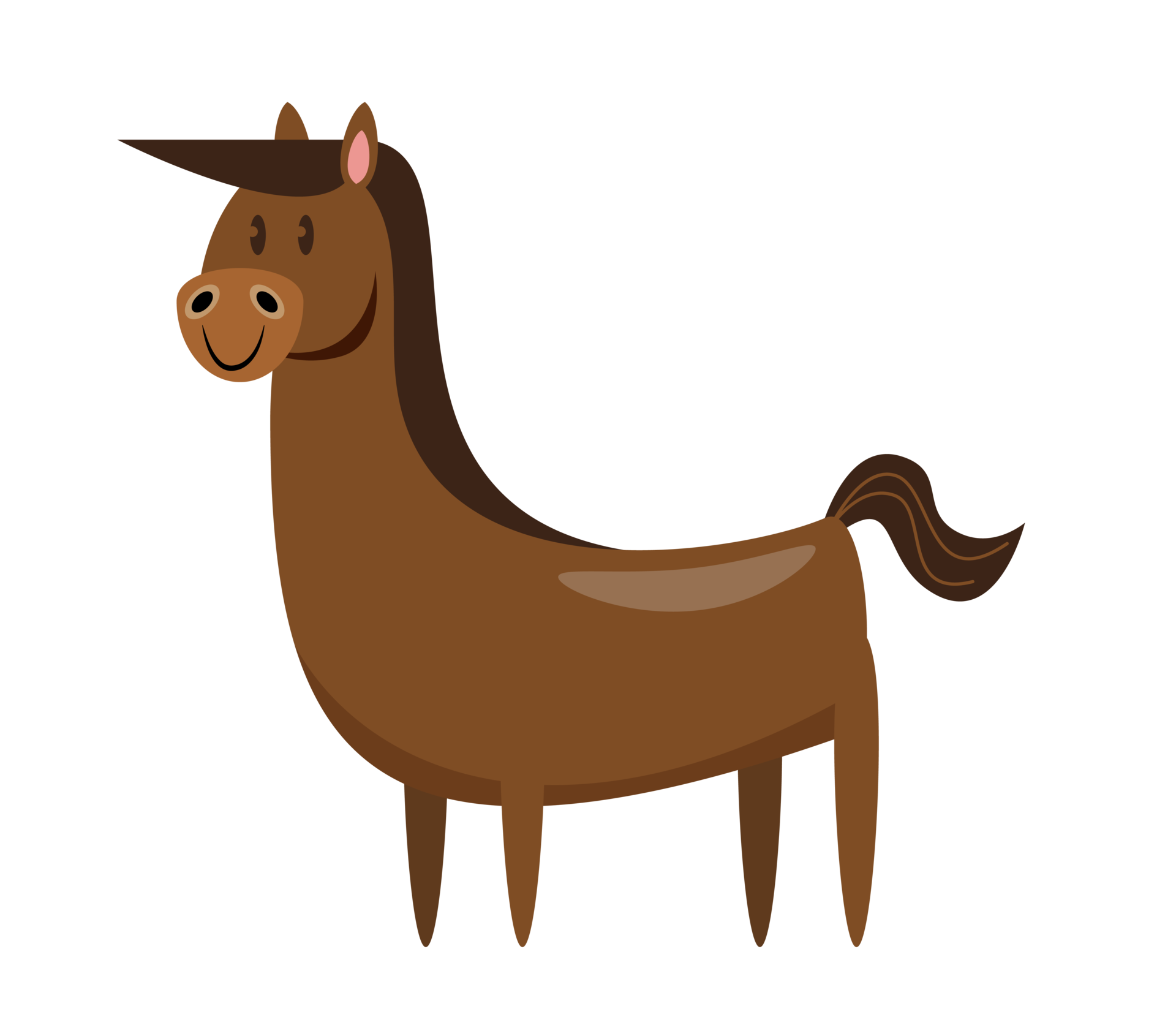 Free horse cartoon character 17221399 PNG with Transparent Background