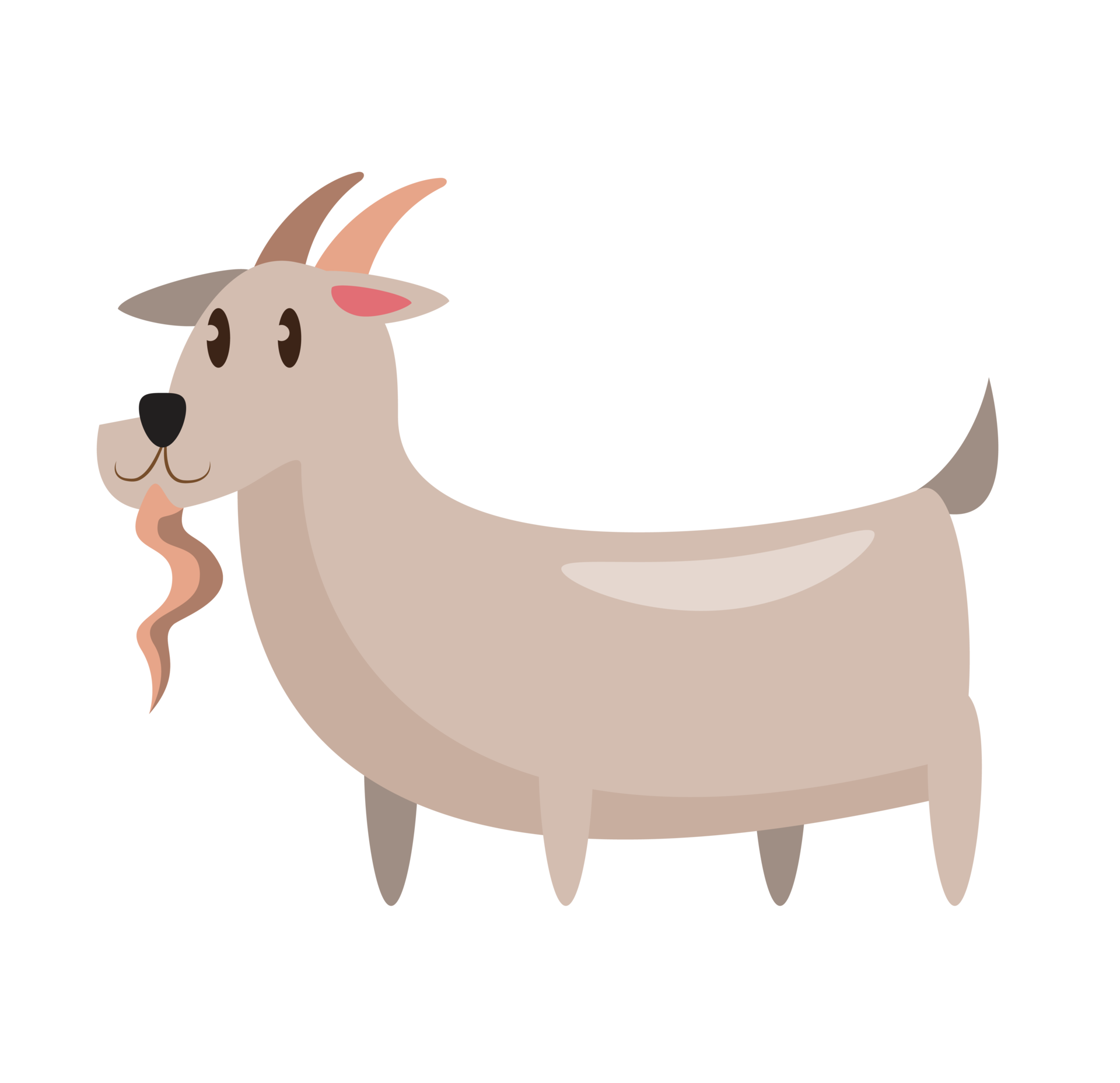 Free goat cartoon character 17221428 PNG with Transparent Background