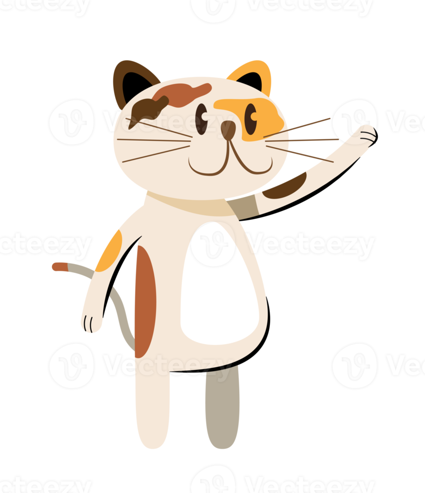 cute cat standing on two legs png