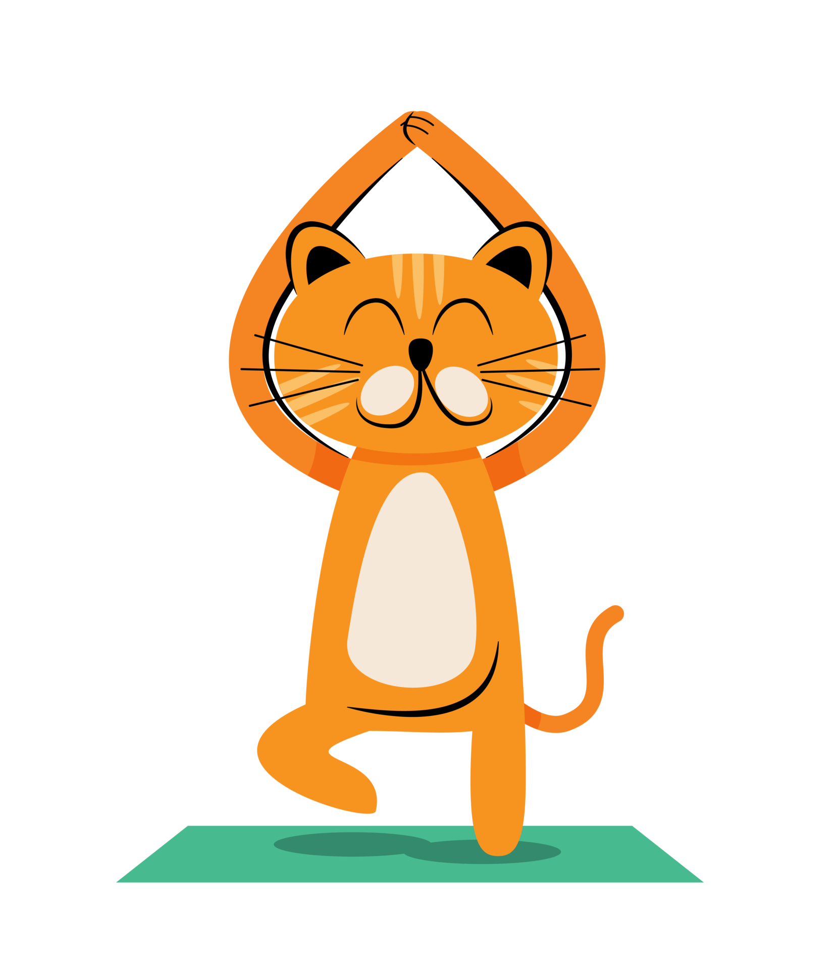 cat yoga illustration 17221552 PNG