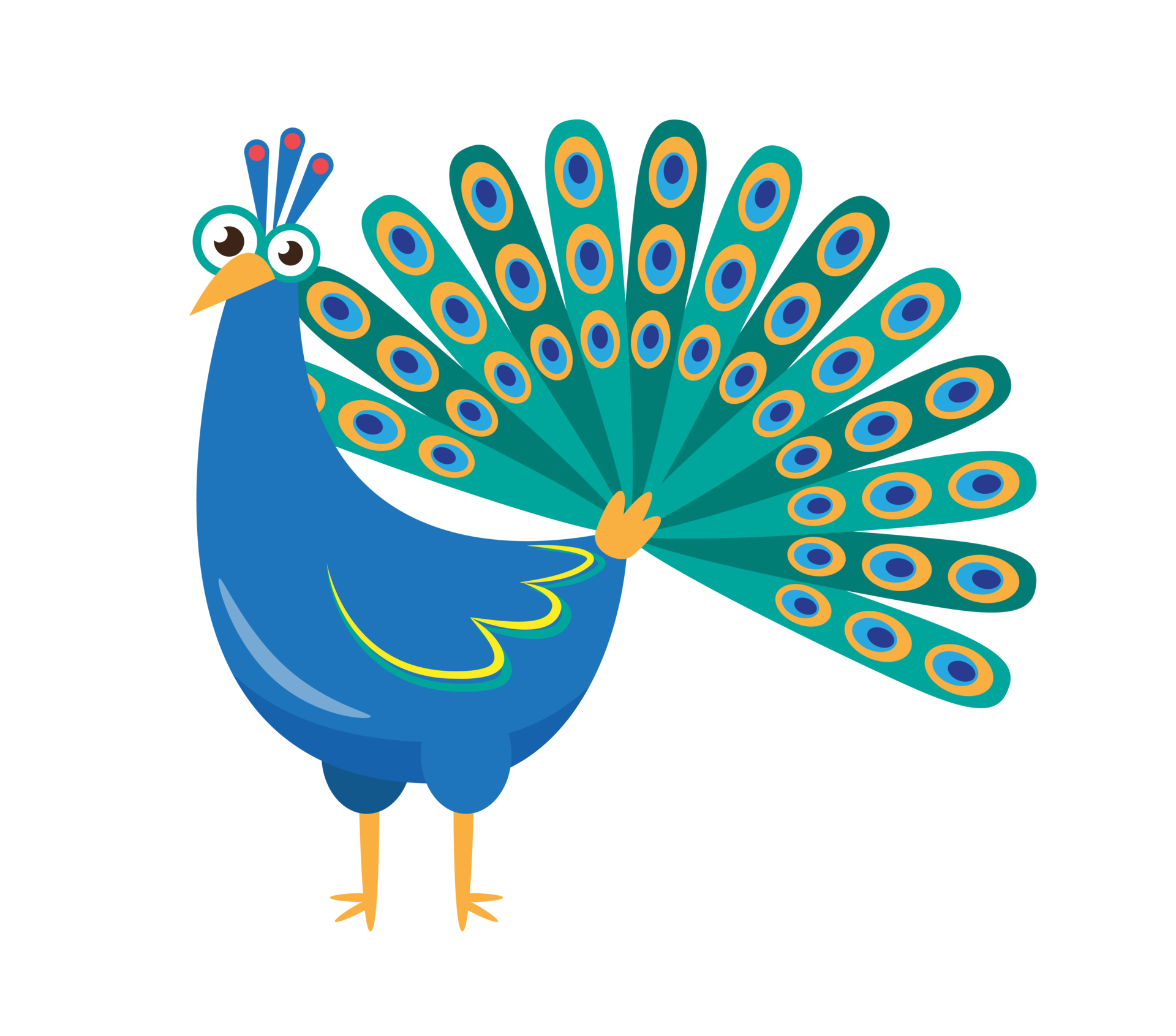 Free peacock cartoon character 17221608 PNG with Transparent Background