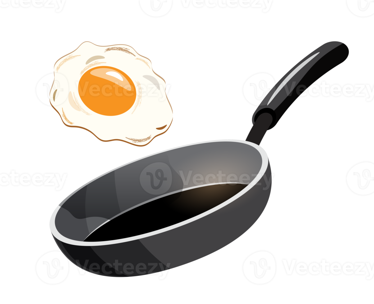 pan with fried egg png