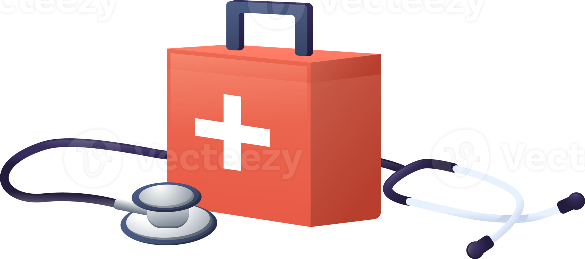 bolsa médica e estetoscópio png