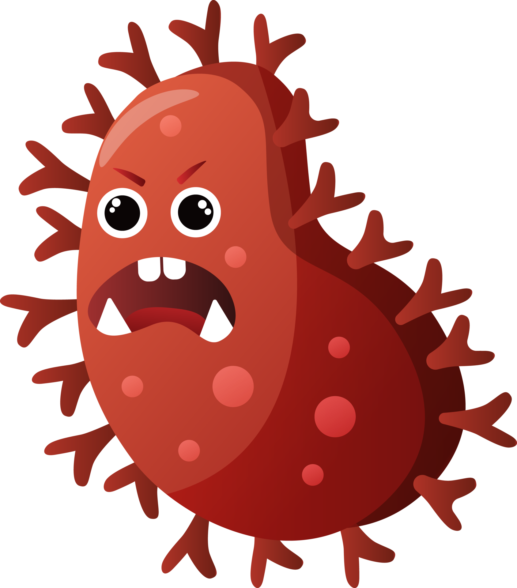 Free Virus and Bacteria . Cute cartoon character . 17221928 PNG with  Transparent Background
