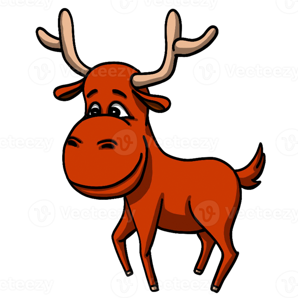 animal de dessin animé de cerf png