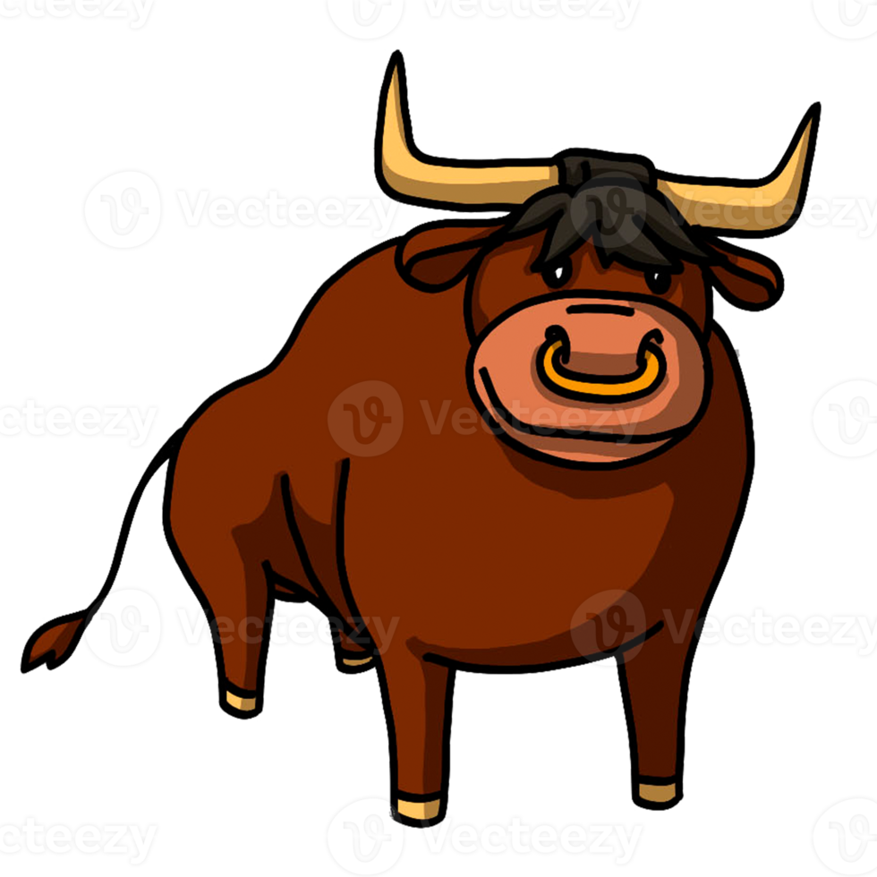 animal de dessin animé de taureau png