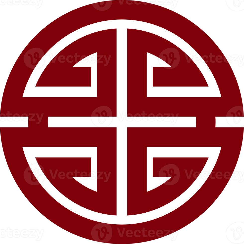 Chinese circle decorative round png